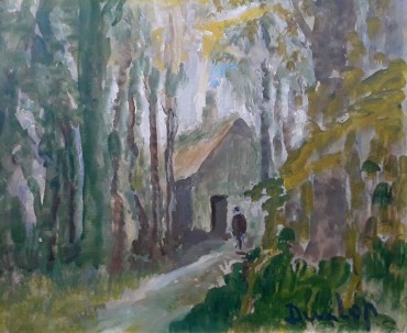 Cottage in the Woods, painting by Ronald Ossory Dunlop