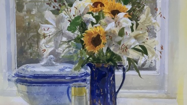 Sunflowers, painting by Pamela Kay