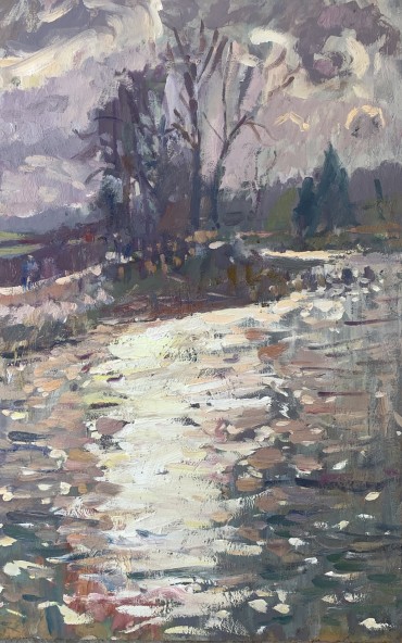The Duck Pond, painting by Andrew Farmer