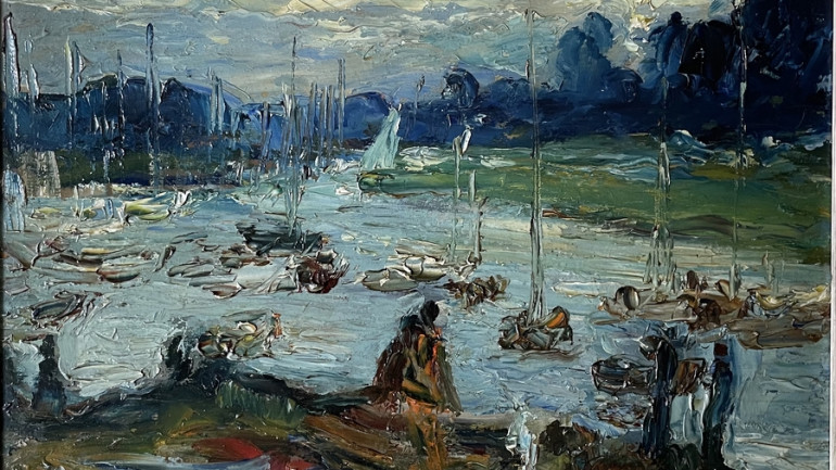 The Crowded River by Ronald Ossory Dunlop at Granta Fine Art
