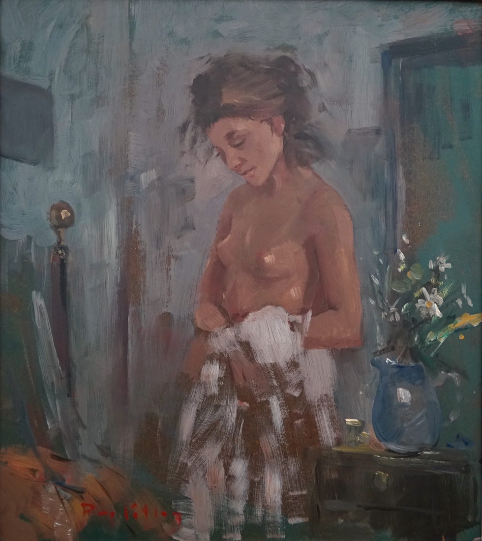 Figure in a Room with Flowers